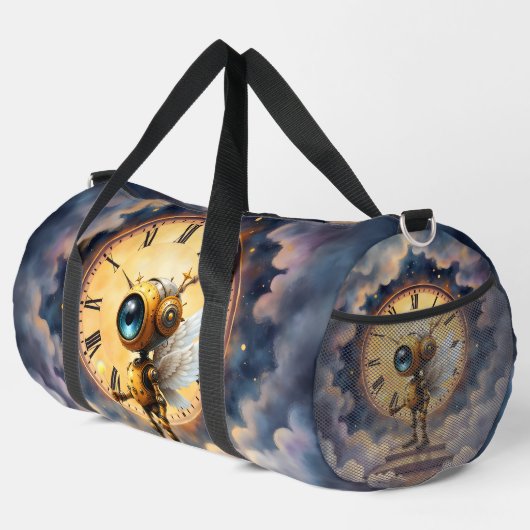 Robby the Winged Timekeeper – Wings of Time Series Duffle Bag (Rechte Ecke)