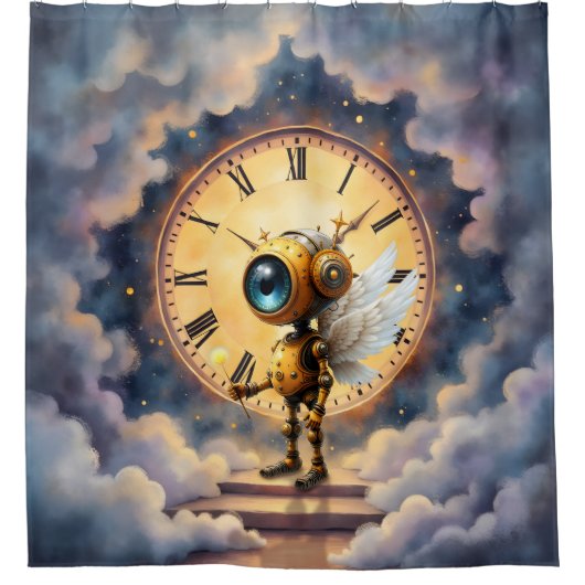 Robby the Winged Timekeeper – Wings of Time Series Duschvorhang (Vorderseite)