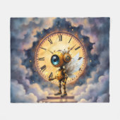 Robby the Winged Timekeeper – Wings of Time Series Fleecedecke (Vorderseite (Horizontal))