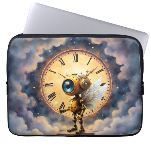 Robby the Winged Timekeeper – Wings of Time Series Laptopschutzhülle (Vorderseite)