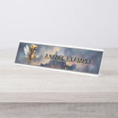 Robby the Winged Timekeeper – Wings of Time Series Schreibtischnamensplakette (Vorderseite )