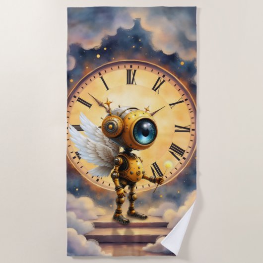 Robby the Winged Timekeeper – Wings of Time Series Strandtuch (Vorderseite)