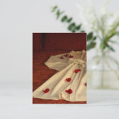 Robe, Blätter und Bett Postkarte (Stehend Vorderseite)