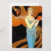 "Robe de Soir" Art Deco von George Barbier Einladung (Vorne/Hinten)