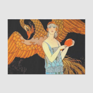 "Robe de Soir" Art Deco von George Barbier Seidenpapier