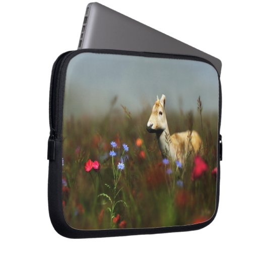 Robe in einem Wiese-Laptop-Sieb Laptopschutzhülle (Vorne Rechts)