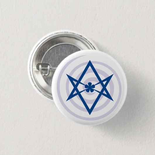 Robert Anton Wilson - Aleister Crowley Glyph Button (Vorne & Hinten)