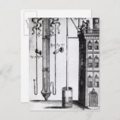 Robert Boyles Entwicklung der Wasserpumpe Postkarte (Vorne/Hinten)