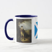 Robert brennt mit der schottischen Saltire Tasse (Links)