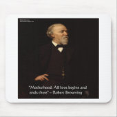 Robert Browning Berühmtes Zitat zur Mutterschaft Mousepad (Vorne)