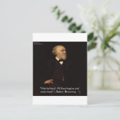 Robert Browning Berühmtes Zitat zur Mutterschaft Postkarte (Stehend Vorderseite)
