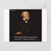 Robert Browning Berühmtes Zitat zur Mutterschaft Postkarte (Vorderseite)