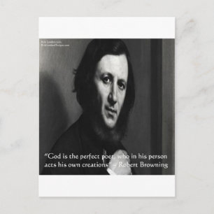 Robert Browning God Perfect Poet Zitat Postkarte