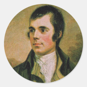 Robert Burn feiert Burns Nacht Runder Aufkleber