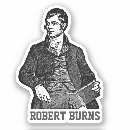 Robert Burns Aufkleber (Vorderseite)