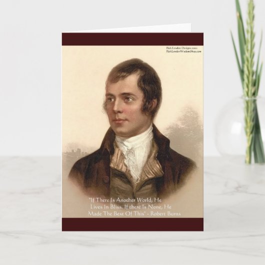 Robert Burns berühmter Zitat Karte (Vorderseite)