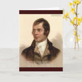Robert Burns berühmter Zitat Karte (Gelbe Blume)