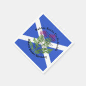 Robert Burns Birthday Gedicht Thistle Flag Klein Serviette (Ecke)