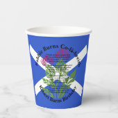 Robert Burns Birthday Geem Thistle Flag Große Pappbecher (Vorderseite)
