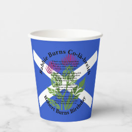 Robert Burns Birthday Geem Thistle Flag Große Pappbecher