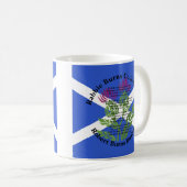 Robert Burns Birthday Geem Thistle Flag Kaffeetasse (VorderseiteRechts)