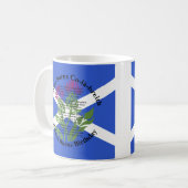 Robert Burns Birthday Geem Thistle Flag Kaffeetasse (Vorderseite Links)