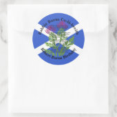 Robert Burns Birthday Geem Thistle Flag Runder Aufkleber (Tasche)