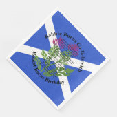 Robert Burns Birthday Geem Thistle Flag Serviette (Ecke)