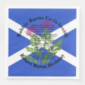 Robert Burns Birthday Geem Thistle Flag Serviette (Vorderseite)