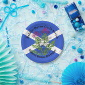 Robert Burns Birthday Geem Thistle Flag Small 7" Pappteller (Party)