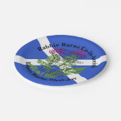 Robert Burns Birthday Geem Thistle Flag Small 7" Pappteller (Schrägansicht)