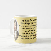 Robert Burns ein Mann ist ein Mann für' das Kaffeetasse (Vorderseite Links)