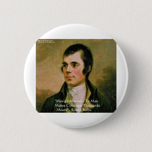 Robert Burns Famous Quote Button (Vorderseite)