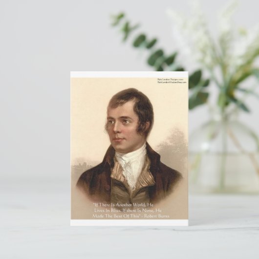 Robert Burns Famous Quote Postkarte (Stehend Vorderseite)