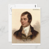 Robert Burns Famous Quote Postkarte (Vorne/Hinten)