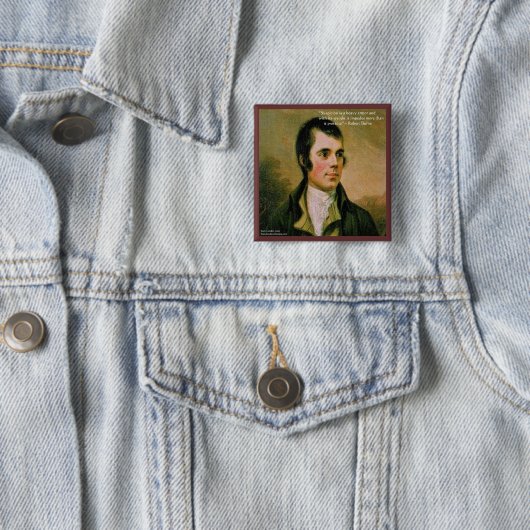 Robert Burns & Famous Suspicion Zitat Button (Beispiel)