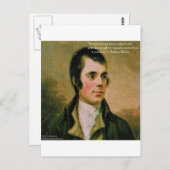Robert Burns & Famous Suspicion Zitat Postkarte (Vorne/Hinten)