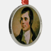 Robert Burns feiert Burns Nacht Silbernes Ornament (Rechts)