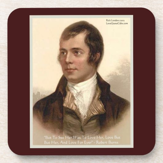 Robert Burns Liebe Zitat Cork Untersetzer "To Know (Vorderseite)