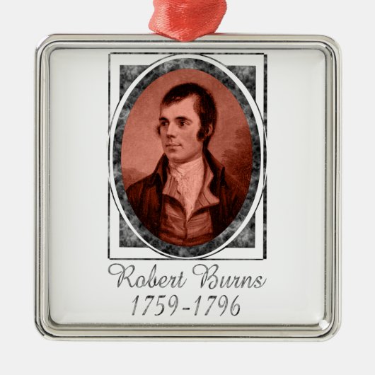 Robert Burns Ornament Aus Metall (Vorne)