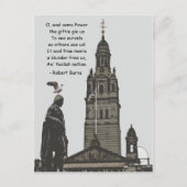 Robert Burns Ponders Glasgow City Chambers Postkarte (Vorderseite)
