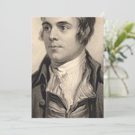 Robert Burns Portrait Einladung (Stehend Vorderseite)
