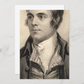 Robert Burns Portrait Einladung (Vorne/Hinten)