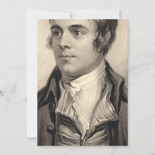 Robert-Burns-Porträt Einladung (Vorderseite)