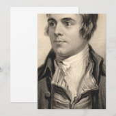 Robert-Burns-Porträt Einladung (Vorne/Hinten)