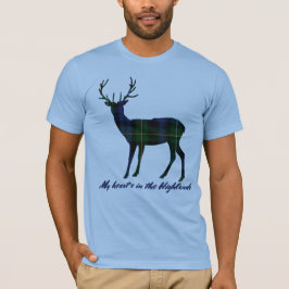 Robert Burns Quote Clan Campbell Tartan Stag T-Shirt