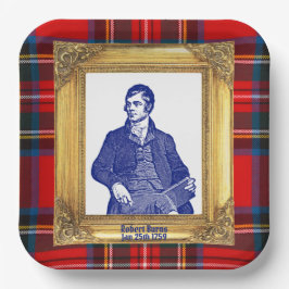 Robert Burns Royal Stewart Kariert 25. Januar Pappteller