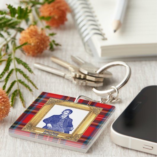 Robert Burns Royal Stewart Kariert 25. Januar Schlüsselanhänger (Vorderseite rechts)