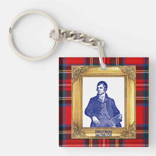 Robert Burns Royal Stewart Kariert 25. Januar Schlüsselanhänger (Vorderseite)