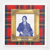 Robert Burns Royal Stewart Kariert 25. Januar Serviette (Vorderseite)